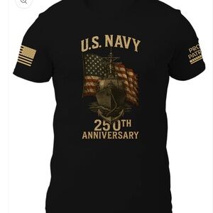 U.S. Navy 250th Anniversary Black T-Shirt